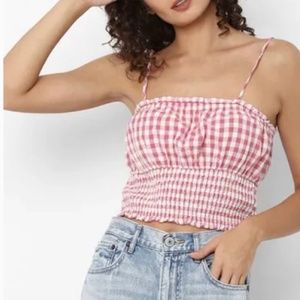 American Eagle gingham crop top